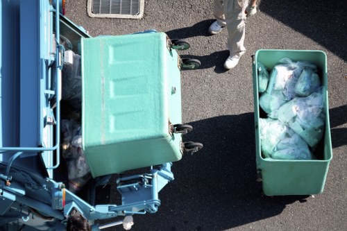 Professional team performing flat clearance